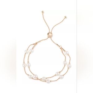Charter ClubImitation Pearl Double-Row Slider Bracelet
